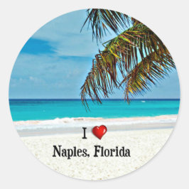 I Liebe Neapel, Florida Runder Aufkleber