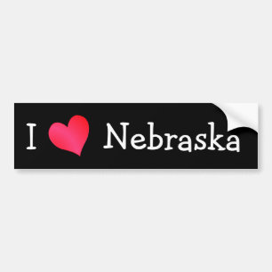 I Liebe Nebraska Autoaufkleber