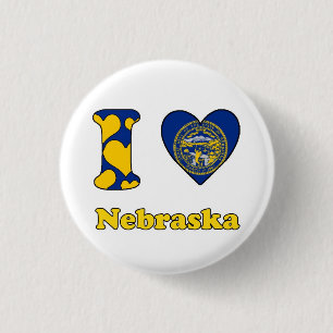 I Liebe Nebraska Button