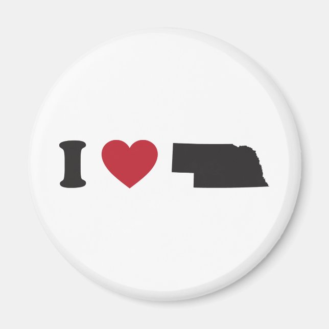 I Liebe Nebraska Magnet (Vorne)