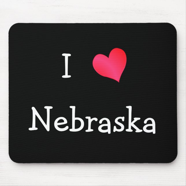 I Liebe Nebraska Mousepad (Vorne)