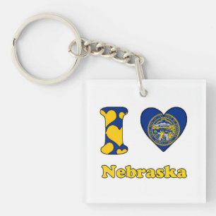 I Liebe Nebraska Schlüsselanhänger