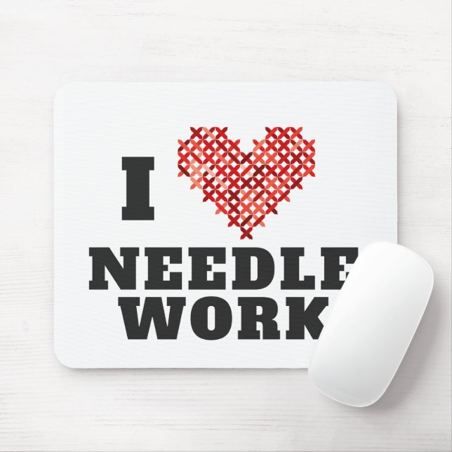 I Liebe Needlework Mousepad (Mit Mouse)