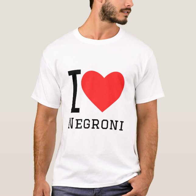 I Liebe Negroni T-Shirt (Vorderseite)