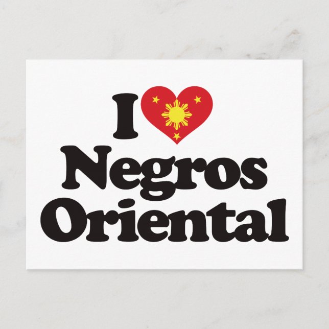 I Liebe Negros Oriental Postkarte (Vorderseite)