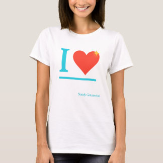 I Liebe Neon Heart Design - Funny Bold Minimal Art T-Shirt
