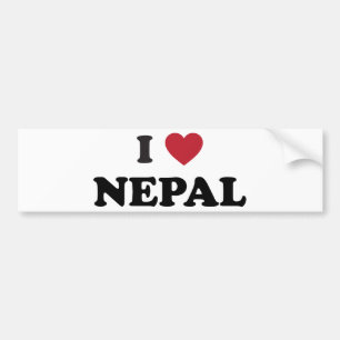I Liebe Nepal Autoaufkleber