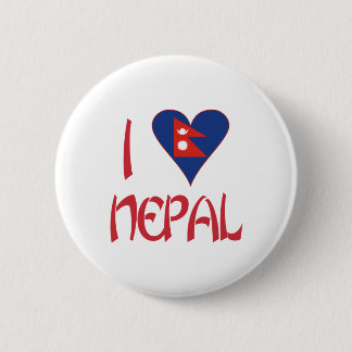 I Liebe Nepal Button
