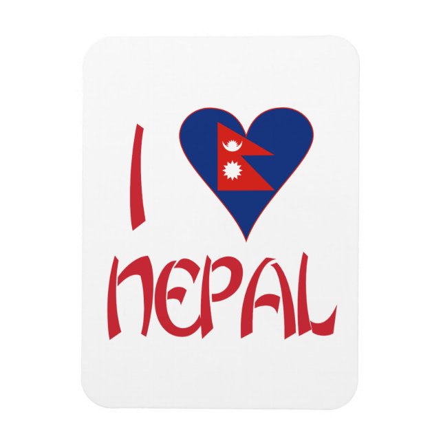 I Liebe Nepal Magnet (Vertikal)