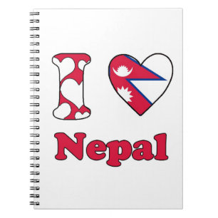 I Liebe Nepal Notizblock