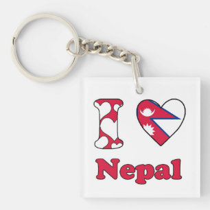 I Liebe Nepal Schlüsselanhänger
