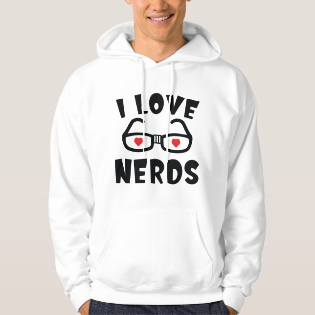 I LIEBE NERD HOODIE (Vorderseite)