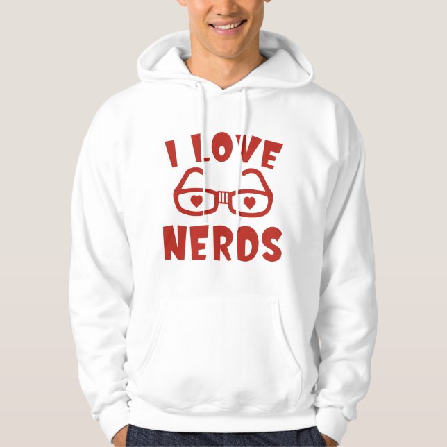 I LIEBE NERD HOODIE (Vorderseite)