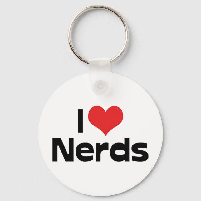 I LIEBE NERD SCHLÜSSELANHÄNGER (Vorderseite)