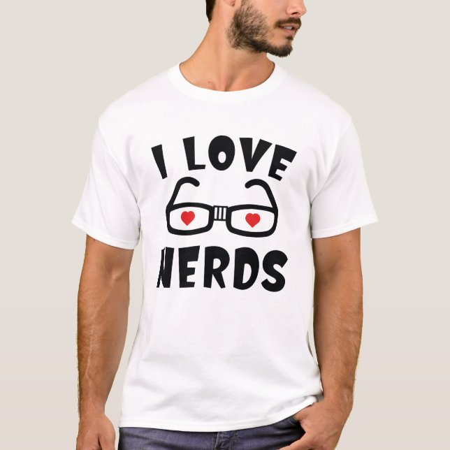 I LIEBE NERD T-Shirt (Vorderseite)