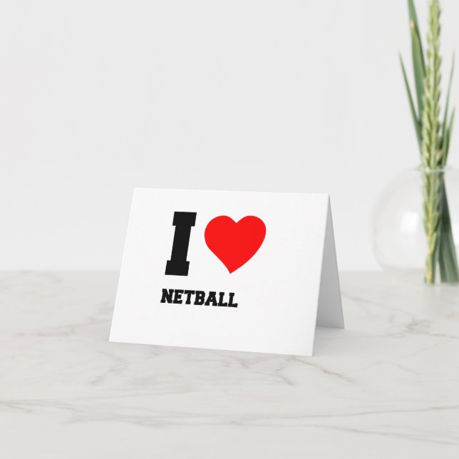 I LIEBE NETBALL DANKESKARTE (Vorderseite)