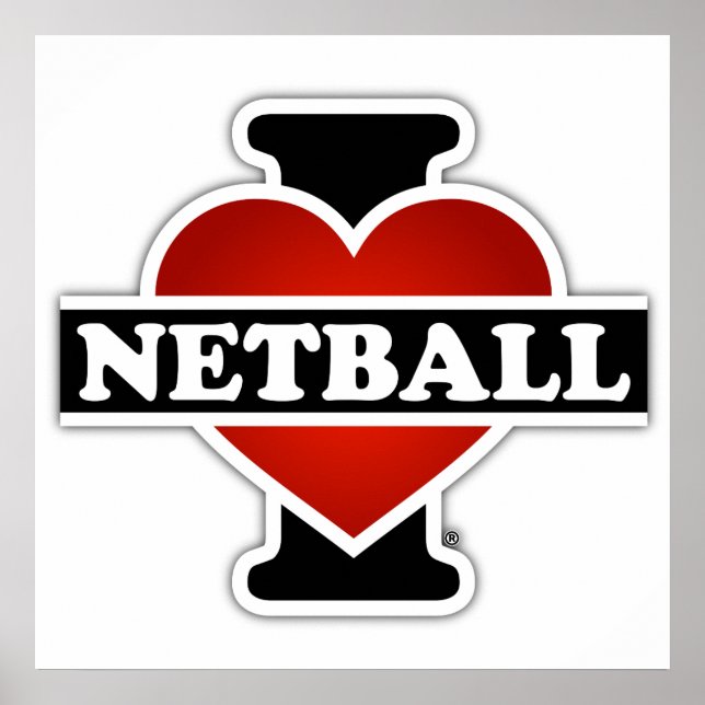 I Liebe Netball Poster (Vorne)