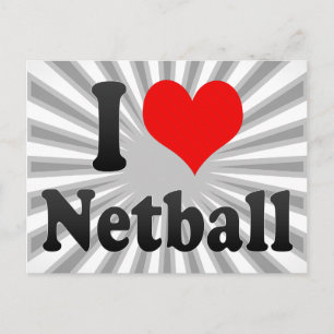 I Liebe Netball Postkarte