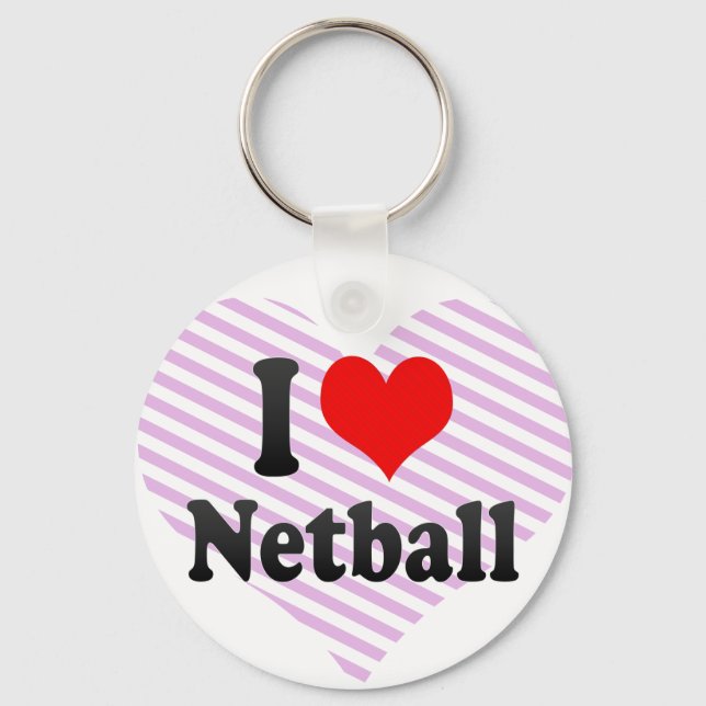 I Liebe Netball Schlüsselanhänger (Vorderseite)