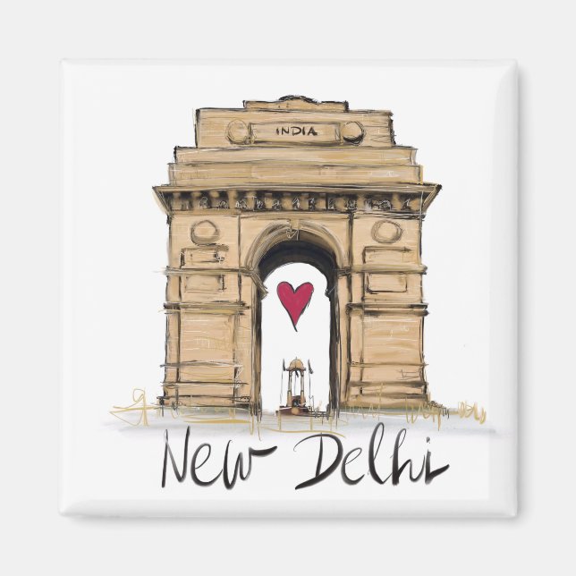 I Liebe Neu Delhi Magnet (Vorne)