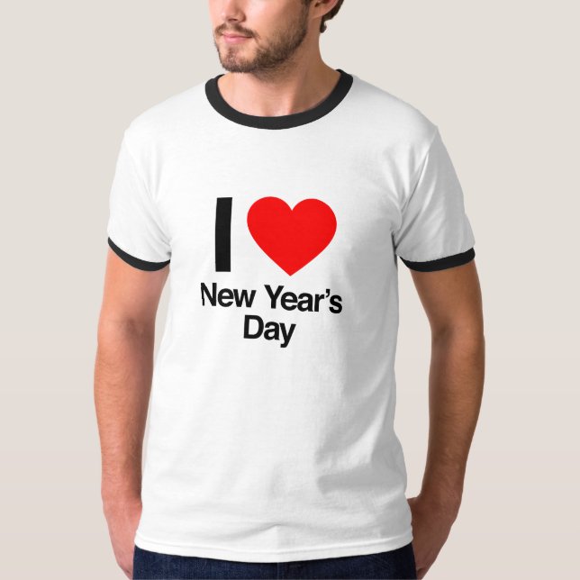 i Liebe Neujahrstag T-Shirt (Vorderseite)