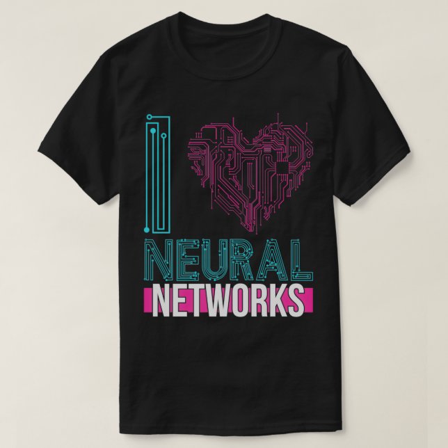 I Liebe neuronaler Netzwerke T-Shirt (Design vorne)