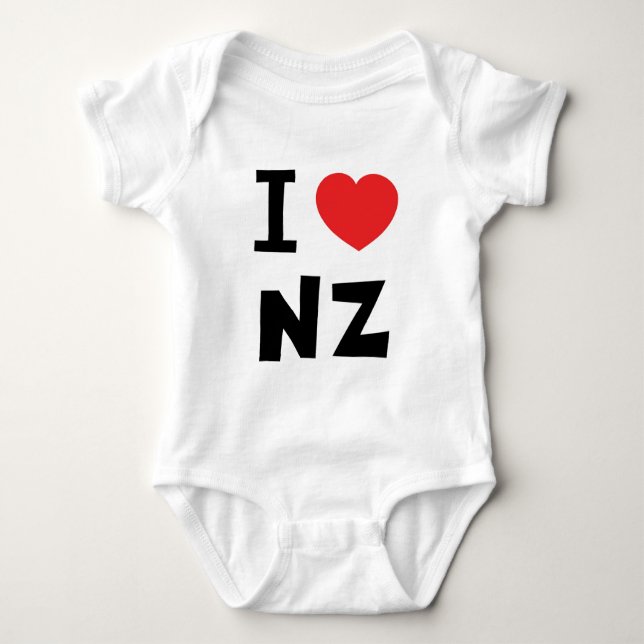 I Liebe Neuseeland Baby Strampler (Vorderseite)