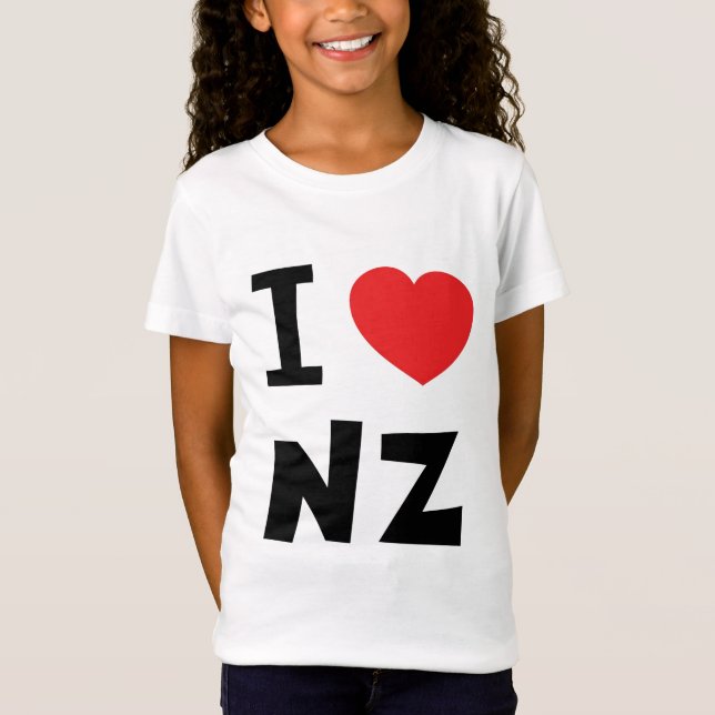 I Liebe Neuseeland T-Shirt (Vorderseite)