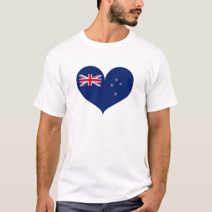 I Liebe Neuseeländische Flagge T-Shirt