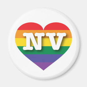 I Liebe Nevada Rainbow Heart Magnet