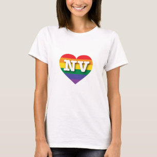 I Liebe Nevada Rainbow Heart T-Shirt