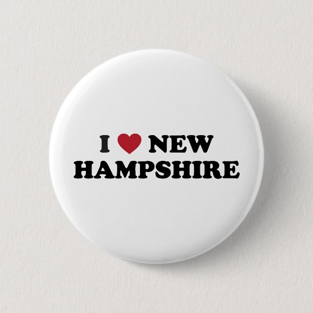 I Liebe New Hampshire Button (Vorderseite)