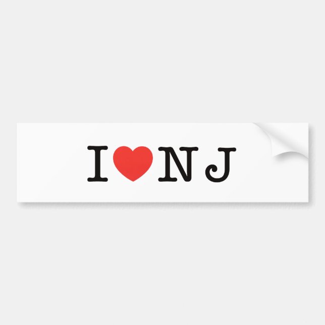 I LIEBE New-Jersey Autoaufkleber (Vorne)