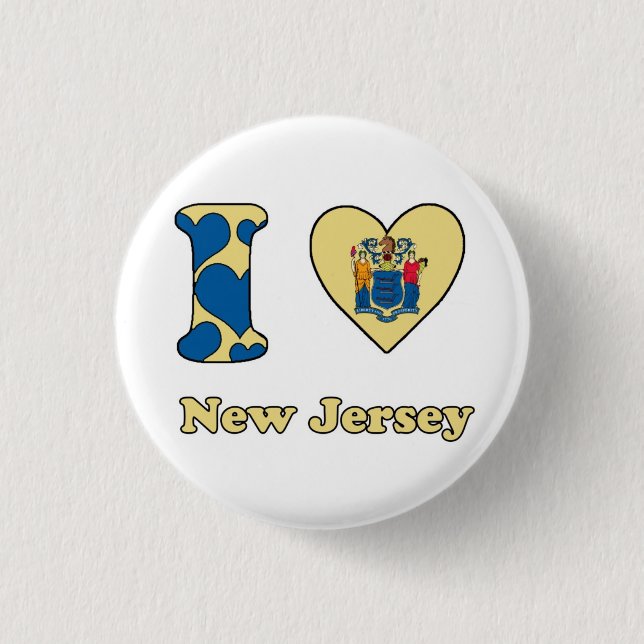 I Liebe New Jersey Button (Vorderseite)