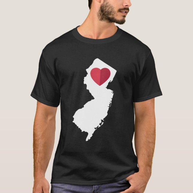 I Liebe New Jersey Nj Niedlicher Staatsstolz Herzg T-Shirt (Vorderseite)