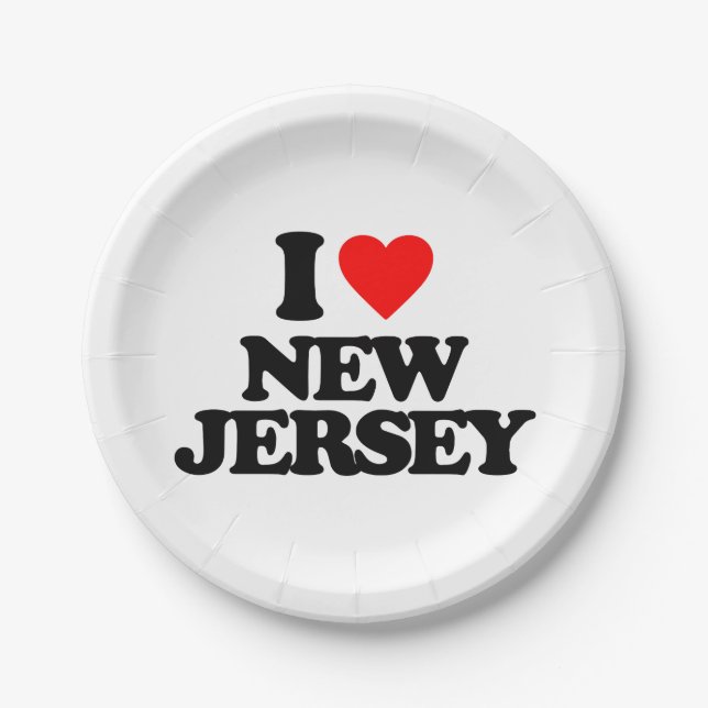 I LIEBE NEW-JERSEY PAPPTELLER (Vorderseite)