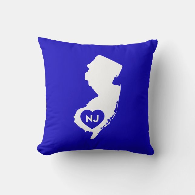 I Liebe-New-Jersey Staatthrow-Kissen Kissen (Vorderseite)