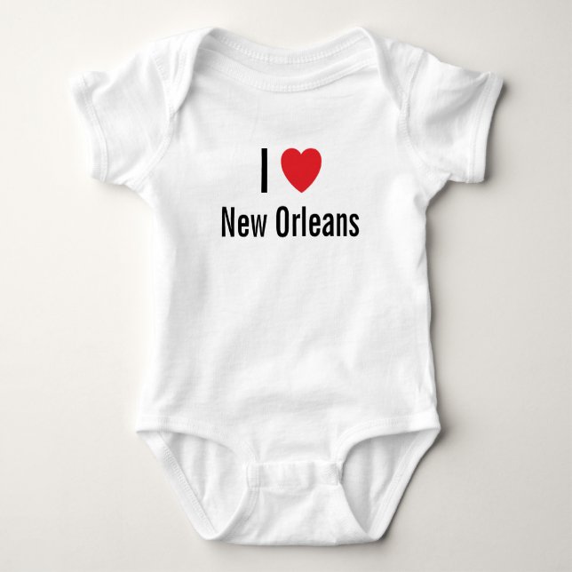 I Liebe New Orleans Baby Jumper Baby Strampler (Vorderseite)