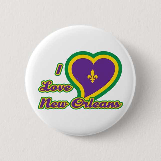 I Liebe New Orleans Button (Vorderseite)