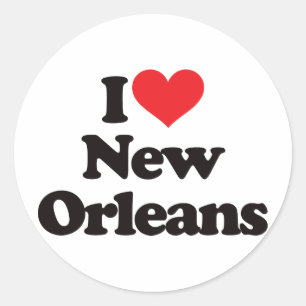I Liebe New Orleans Runder Aufkleber