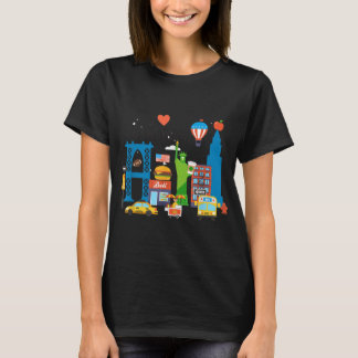 I Liebe New York City NY Icons Souvenir Geschenk T-Shirt