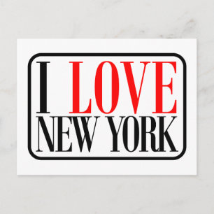 I Liebe New York Design Postkarte