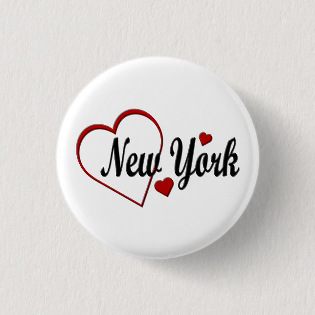 I Liebe New York Hearts Button (Vorderseite)