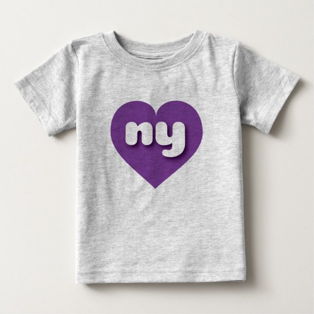 I Liebe New York Lila Heart Baby T-shirt (Vorderseite)
