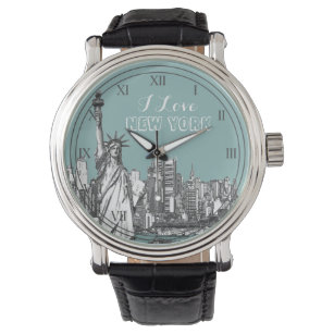 I Liebe New York Modernes Reisen Armbanduhr