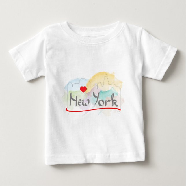 I Liebe New York, New York Baby T-shirt (Vorderseite)