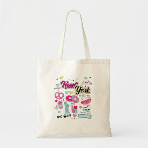 I Liebe New York, New York City Illustration Graph Tragetasche