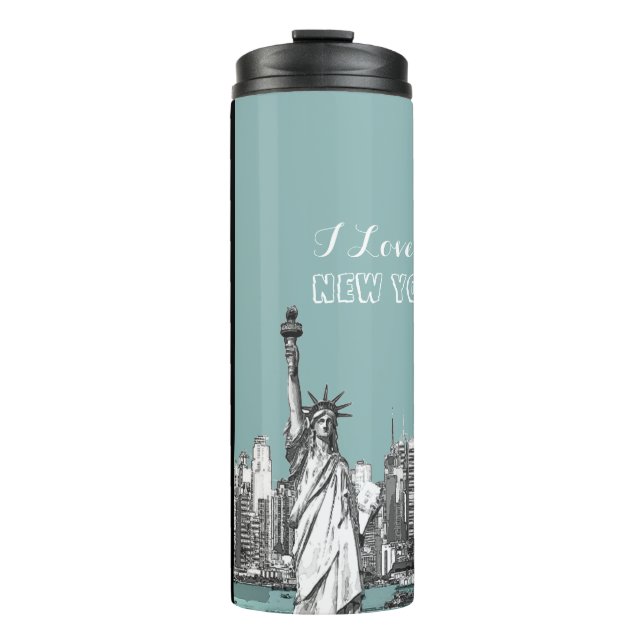 I Liebe New York Personalisiert Thermosbecher (Vorderseite)