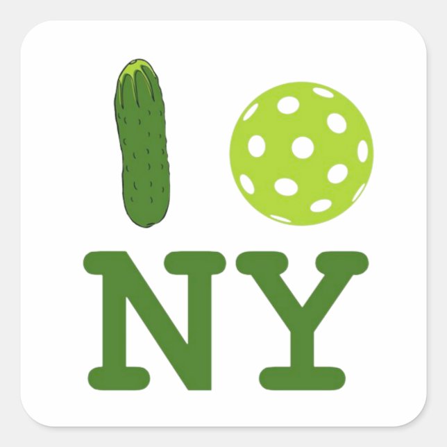 I Liebe New York (Pickleball) Aufkleber (Vorderseite)