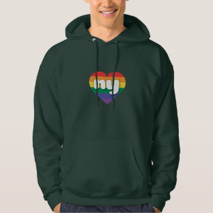 I Liebe New York Rainbow Heart Hoodie